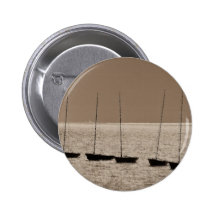 Dinghies moored off of Leigh on Sea Essex Pinback Button
