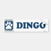 Dingo Blue Bumper Stickers