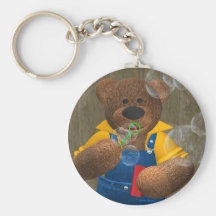Dinky Bear: Blowing Bubbles Keychain