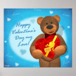 Dinky Bear with Heart Box Poster