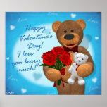 Dinky Bear with Teddy Print