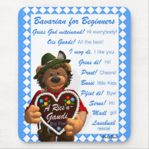 Dinky Bears Bavarian for Beginners Mouse Pads