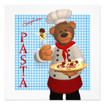 Dinky Bears Chef: Pasta Invite