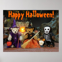 Dinky Bears Happy Halloween Posters