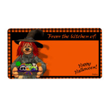 Dinky Bears Little Kitchen Witch Shipping Labels