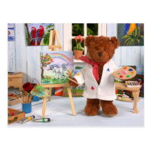 Dinky Bears: Little Painter Post Card