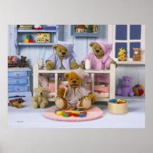 Dinky Bears: Slumber Party Print