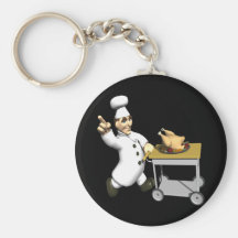 Dinner Is Served Keychains