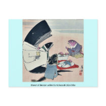 Dinner of Russian sailors by Kobayashi,Kiyochika Postcards