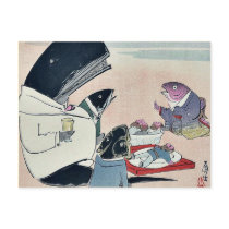 Dinner of Russian sailors by Kobayashi,Kiyochika Post Cards