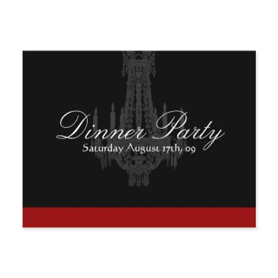 Dinner Party Invitation Postcards by colourfuldesigns