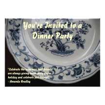 Dinner Party Plate Invitations