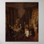 Dinner Table at Sanssouci, 1850 Poster