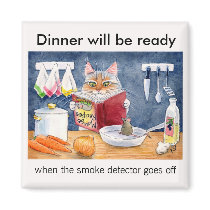 Dinner will be ready when the smoke detector