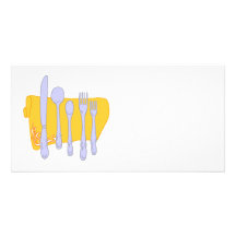 Dinnerware Cooking Design Template Photo Cards