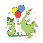 Dino 3rd Birthday Sticker