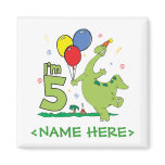 Dino 5th Birthday Magnet