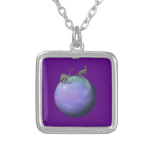 dino disco personalized necklace