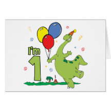 Dino First Birthday Invitations Card