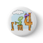 Dino Fun 4th Birthday Pins
