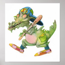 Dino Play Baseball Posters
