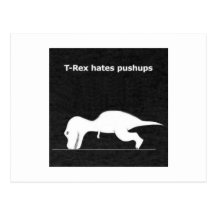 Dino push ups! post card