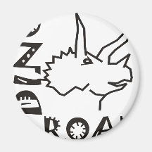 Dino Roar Triceratops Magnets