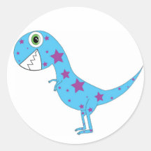 Dino Round Sticker