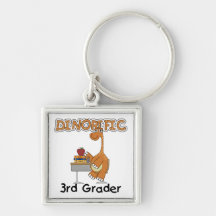 Dinorific 3rd Grader T-shirts and Gifts Key Chain