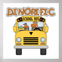 Dinorific School Bus T-shirts and Gifts Print