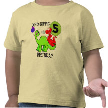 Dinosaur 5th Birthday T-shirts and Gifts