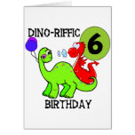 Dinosaur 6th Birthday T-shirts and Gifts Card