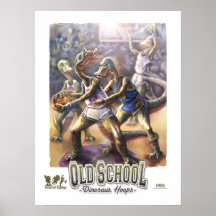Dinosaur Basketball Print