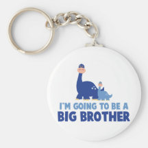 dinosaur big brother to be NEW blue Keychain