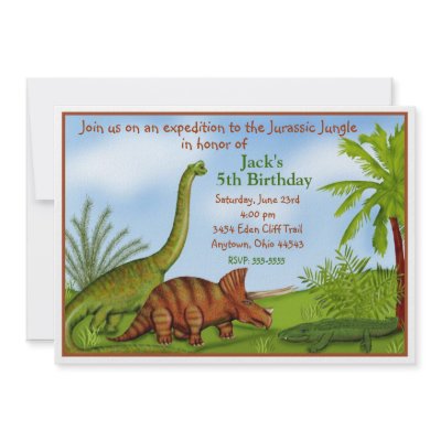 Dinosaur Birthday Party Invitations by LittlebeaneBoutique