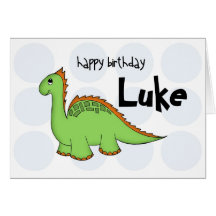 dinosaur blank greeting card