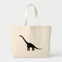 Dinosaur Brontosaurus Black and White Bag