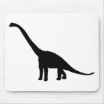 Dinosaur Brontosaurus Black and White Mouse Pad