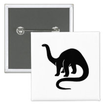 Dinosaur Button Black