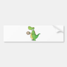 Dinosaur Cartoon Character Bumper Sticker