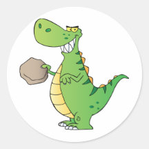 Dinosaur Cartoon Character Sticker