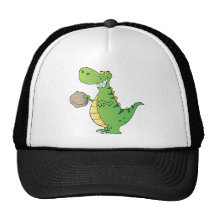 Dinosaur Cartoon Character Trucker Hat