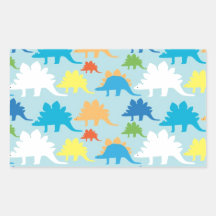 Dinosaur Designs Blue Orange Yellow Red Dinosaurs Stickers