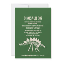 Dinosaur Dig Birthday Custom Invitations
