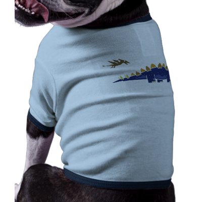Dinosaur Dog Shirt   Stegosaurus & Pterodactyl by Adewclothing