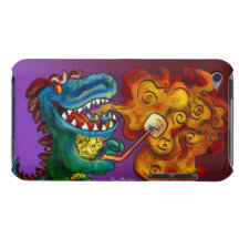 Dinosaur Dragon Cooking Marshmallows With Breath iPod Touch Cases