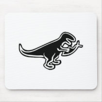 Dinosaur Eating Jesus Fish Mousepad