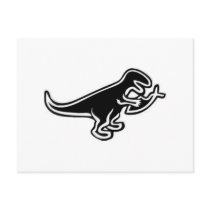 Dinosaur Eating Jesus Fish Postcards