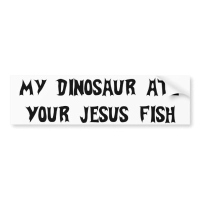 Dinosaur Eats Jesus Fish by godless_heathen