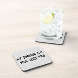 Dinosaur Eats Jesus Fish Coaster